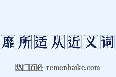 靡所适从近义词是什么意思的图片